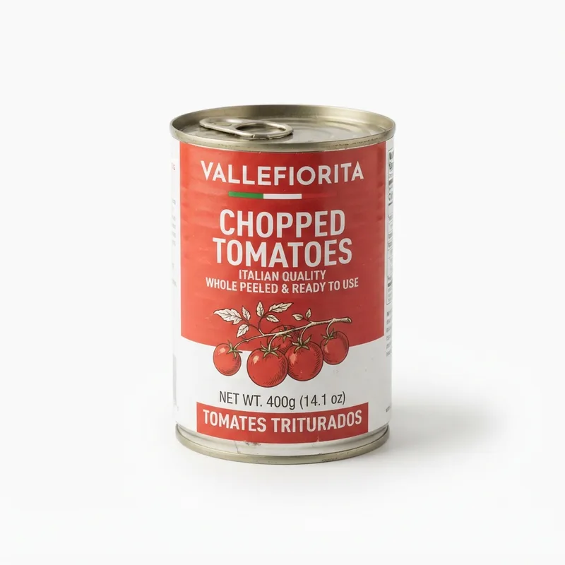 A tin of chopped tomatoes